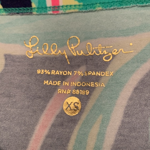 Lilly Pulitzer Tiger Palm Tropical Palm Tree Pattern Dress Tee Shirt Dress - Picture 6 of 13